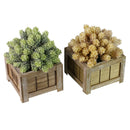 Lifelike Plant in Rustic Wooden Pot