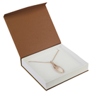 Boîte à pendentif/boucle d'oreille/bague moyenne à façade en V magnétique