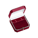 Leatherette Clip Earring Box with Gold Accent and Matching Insert
