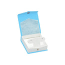 Textured Paper Covered French Clip Earring Box with White Insert