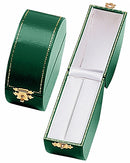 Antique Look Leatherette Bangle Box with Satin Inner Lid