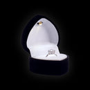 Suede Heart Ring Box with LED Light