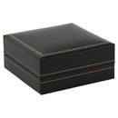 Paper Covered Hoop Earring Box with Gold Accent