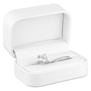 Leatherette Double Ring Box with Matching Interior
