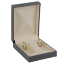 Matte Paper Covered French Clip Earring Box with Matching Moulded Sleeve