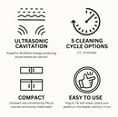 LuxeSpa Personal Ultrasonic Jewelry & Eyeglass Cleaner 1.5pt (24oz)