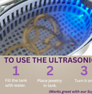 LuxeSpa Personal Ultrasonic Jewelry & Eyeglass Cleaner 1.5pt (24oz)