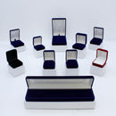 Suede Double Ring Box with Matching Two Piece Packer