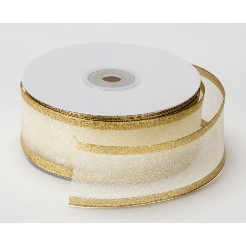 Wired Sheer with Metallic Edge Ribbon