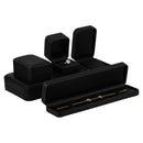 Leatherette Double Ring Box with Matching Interior