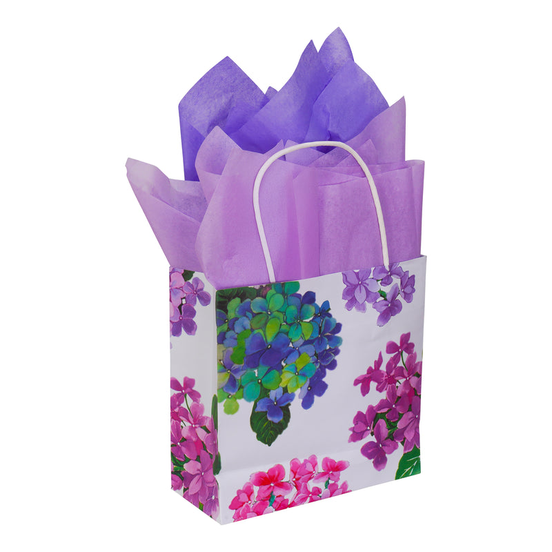 Sac en papier kraft hortensias
