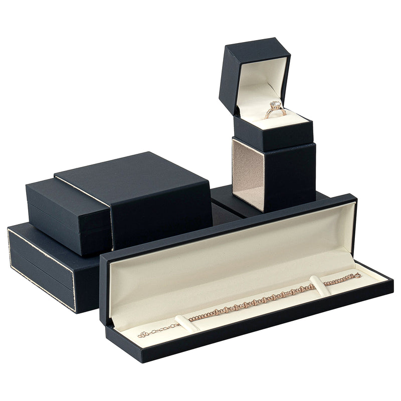 Matte Paper Covered Single Earring Box with Matching Moulded Sleeve