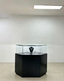 Triangular Dark Wooden Showcase