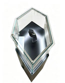 Triangular Dark Wooden Showcase