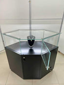 Triangular Dark Wooden Showcase