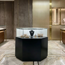 Triangular Dark Wooden Showcase