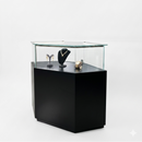 Triangular Dark Wooden Showcase
