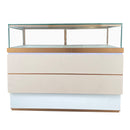 Luxe Jewellery Counter Showcase with Gold Trim