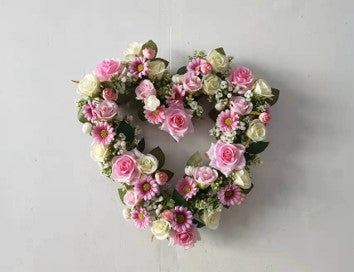 Floral Heart Door Wreath