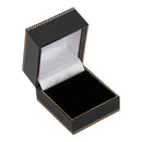 Leatherette Single Ring Box with Matching Insert and White Window