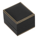 Leatherette Single Ring Box with Matching Insert and White Window