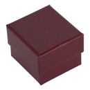 Leatherette Single Ring Box with Matching Insert and White Window