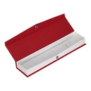 Boîte à bracelet recouverte de papier texturé avec insert blanc