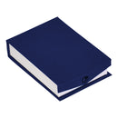 Grande boîte à boucles d'oreilles à clip française recouverte de papier texturé avec insert blanc