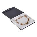 Boîte à perles recouverte de papier texturé avec insert blanc