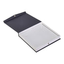 Boîte à perles recouverte de papier texturé avec insert blanc