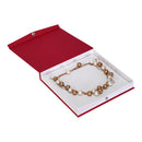 Boîte à perles recouverte de papier texturé avec insert blanc