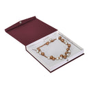 Boîte à perles recouverte de papier texturé avec insert blanc