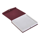 Boîte à perles recouverte de papier texturé avec insert blanc