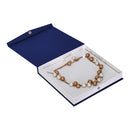 Boîte à perles recouverte de papier texturé avec insert blanc