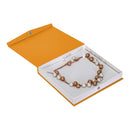 Boîte à perles recouverte de papier texturé avec insert blanc