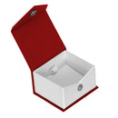 Boîte à boucles d'oreilles simple recouverte de papier texturé avec insert blanc