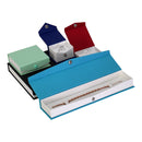 Boîte à bracelet recouverte de papier texturé avec insert blanc