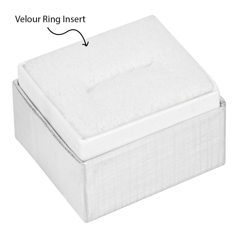 Silver and Gold Linen Cotton Filled Cardboard Box