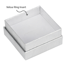 Silver and Gold Linen Cotton Filled Cardboard Box