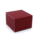 Matte Paper Covered Clip for Ring Box with Cream Leatherette Interior