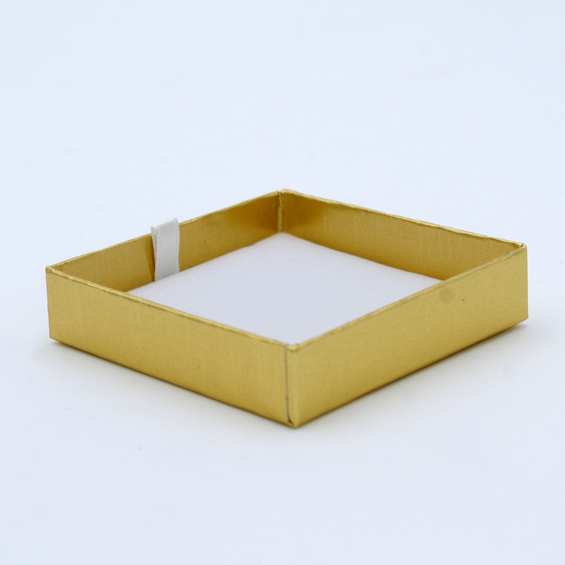 Boîte à pendentif en papier bicolore avec accent doré