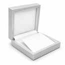 Genuine Wood Universal Box with White Leatherette Interior