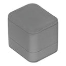 Suede Single Ring Box with Matching Two Piece Packer