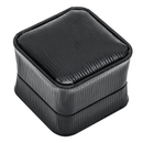 Embossed Leatherette Single Ring Box with White Velvet Interior