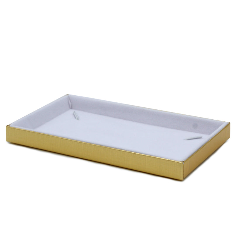 Boîte de perles en papier bicolore avec accent doré