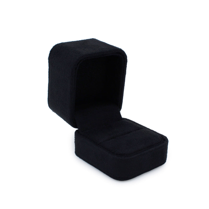 Suede Single Ring Box with Matching Two Piece Packer