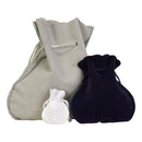 Pochette ronde en suédine