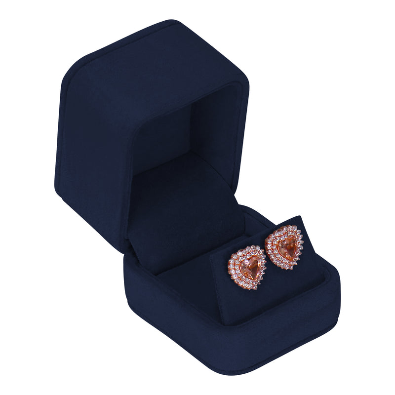 Suede Earring Box with Matching Two Piece Packer