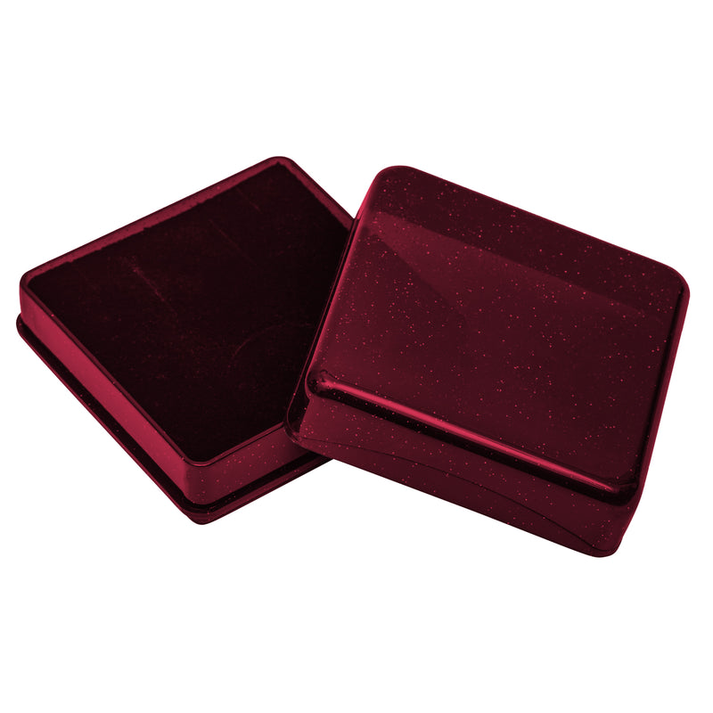 Grande boîte à boucles d'oreilles et pendentif en plastique avec insert en mousse