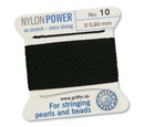 Cordon de perles Griffin en nylon noir